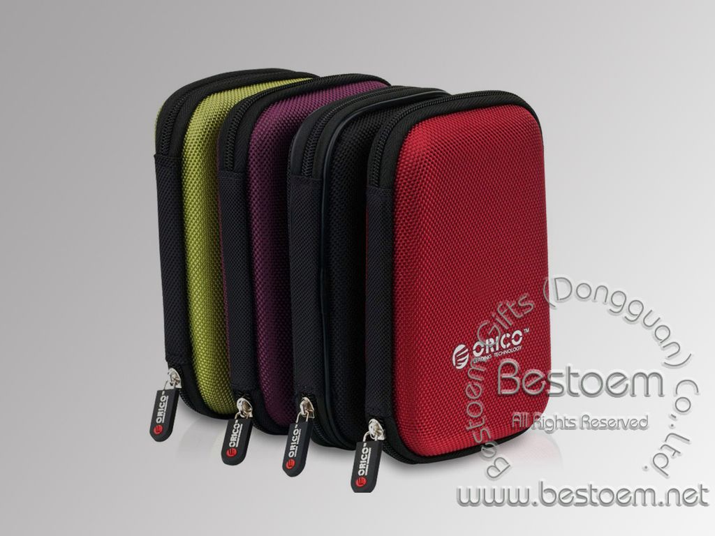 Hard drive carrying case by ORICO in red nylon