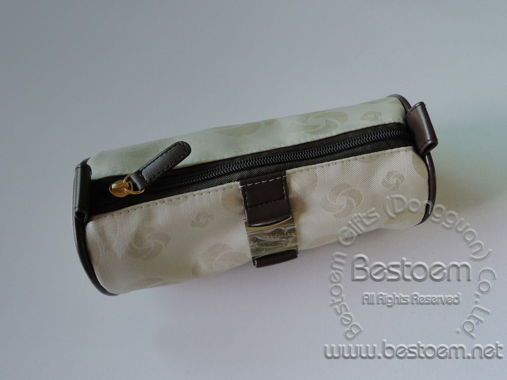 cosmetic pencil pouch in light grey color