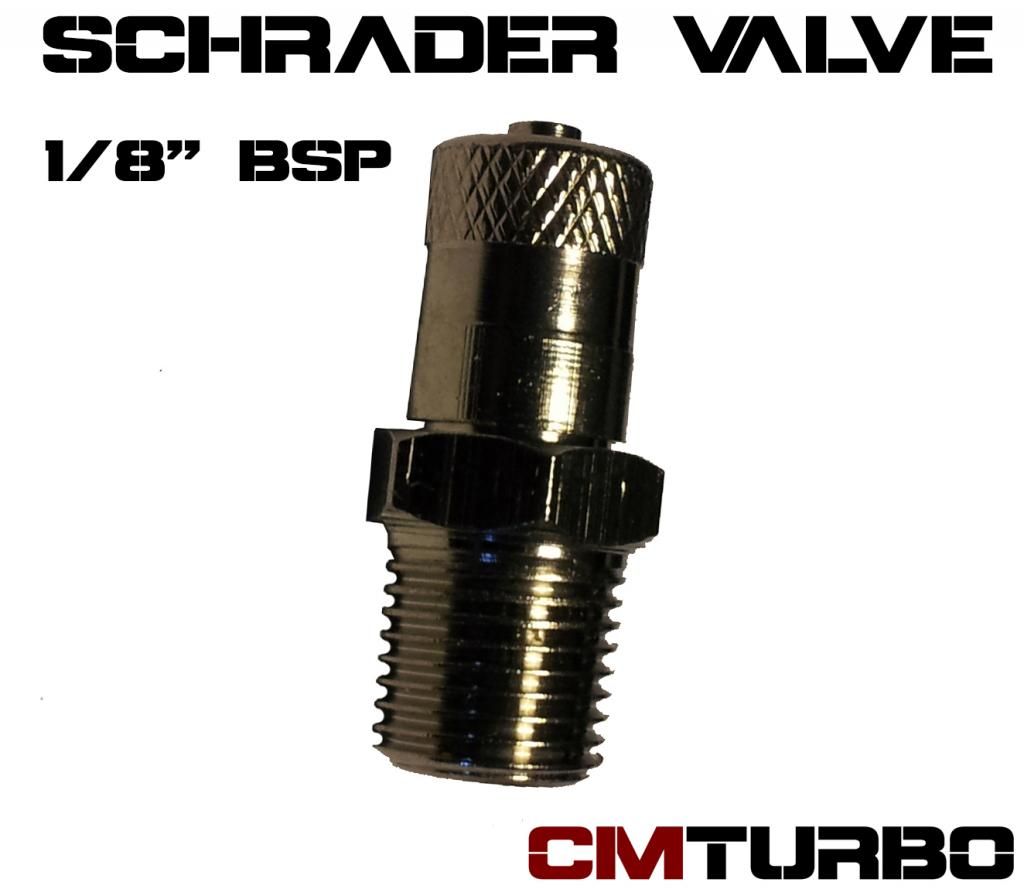 1/8" BSP, BSPT, PT SCHRADER TANK VALVE 25MM WHEEL AIR COMPRESSOR 500