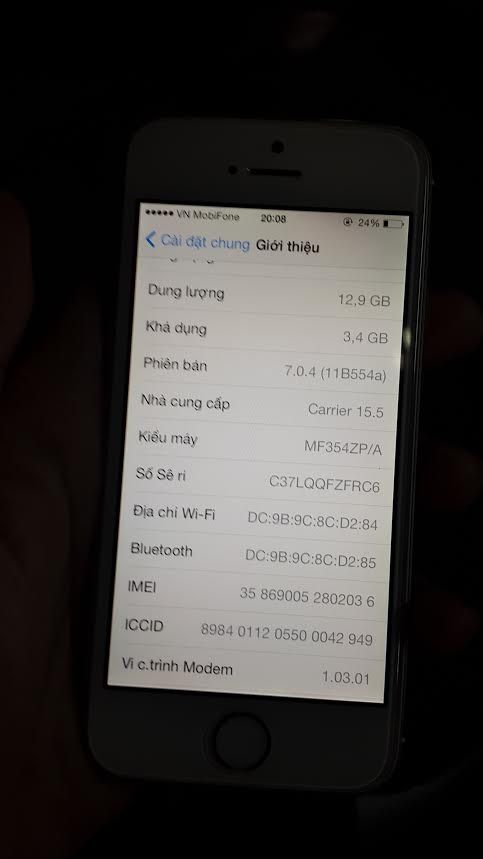 Bán iPhone 5s 16GB GOLD WORLD - 98-99% - Full box, phụ kiện zin - 4