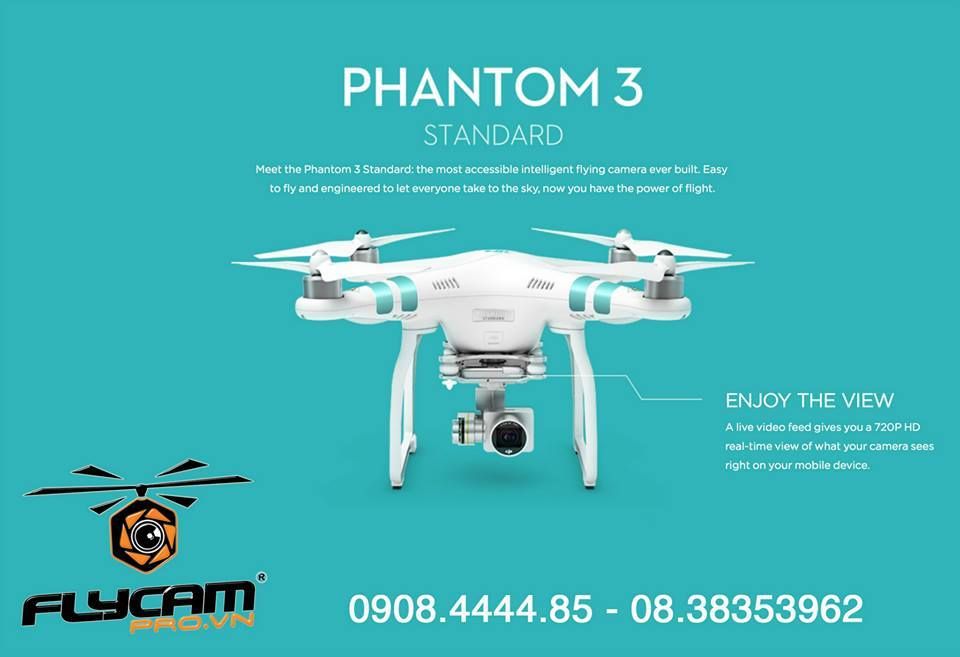 Máy bay quay phim DJI Phantom 3 Standard siêu phẩm giá rẻ mới của DJI