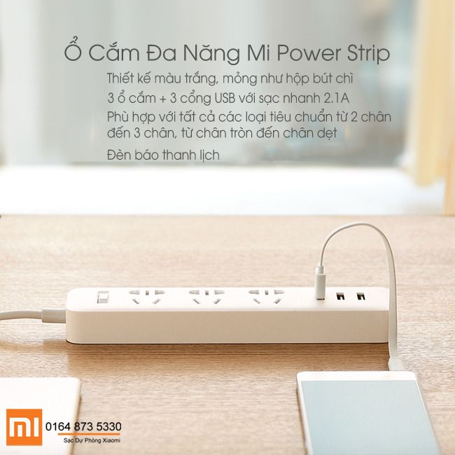 Sạc dự phòng Xiaomi, Ổ cắm điện đa năng Xiaomi Power Strip CHÍNH HÃNG –  Nói không với hàng FAKE - 15