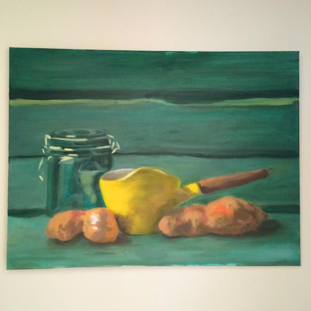 painting yams still life