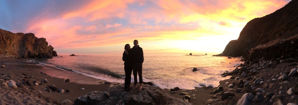 big sur sunset panorama