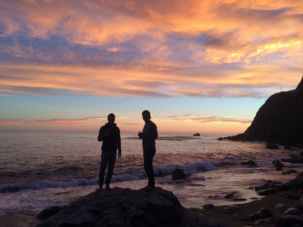 sunset silhouettes big sur