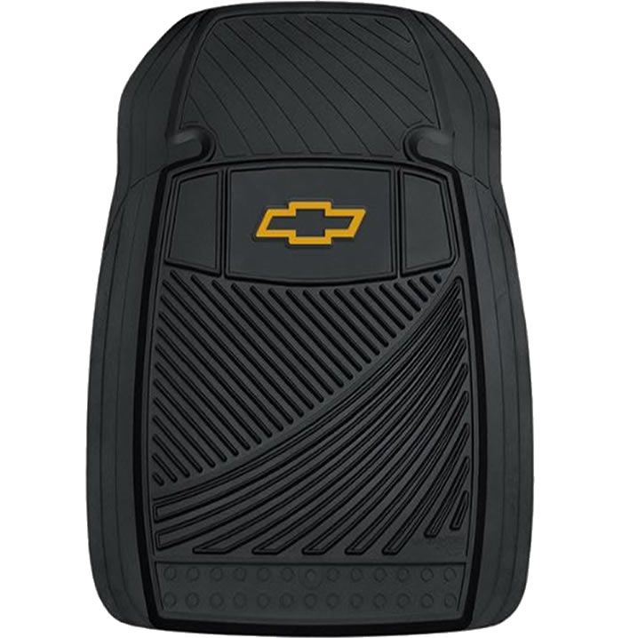 BLACK ALL WEATHER CHEVROLET CHEVY LOGO FLOOR MATS 3PC SET eBay