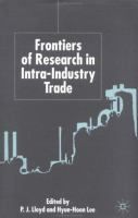 Frontiers of research in intra-industry trade
