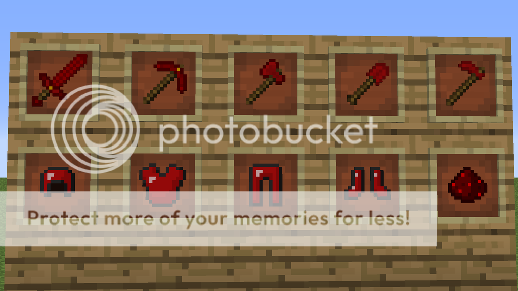 Redstone Armor and Tools in Item Frames